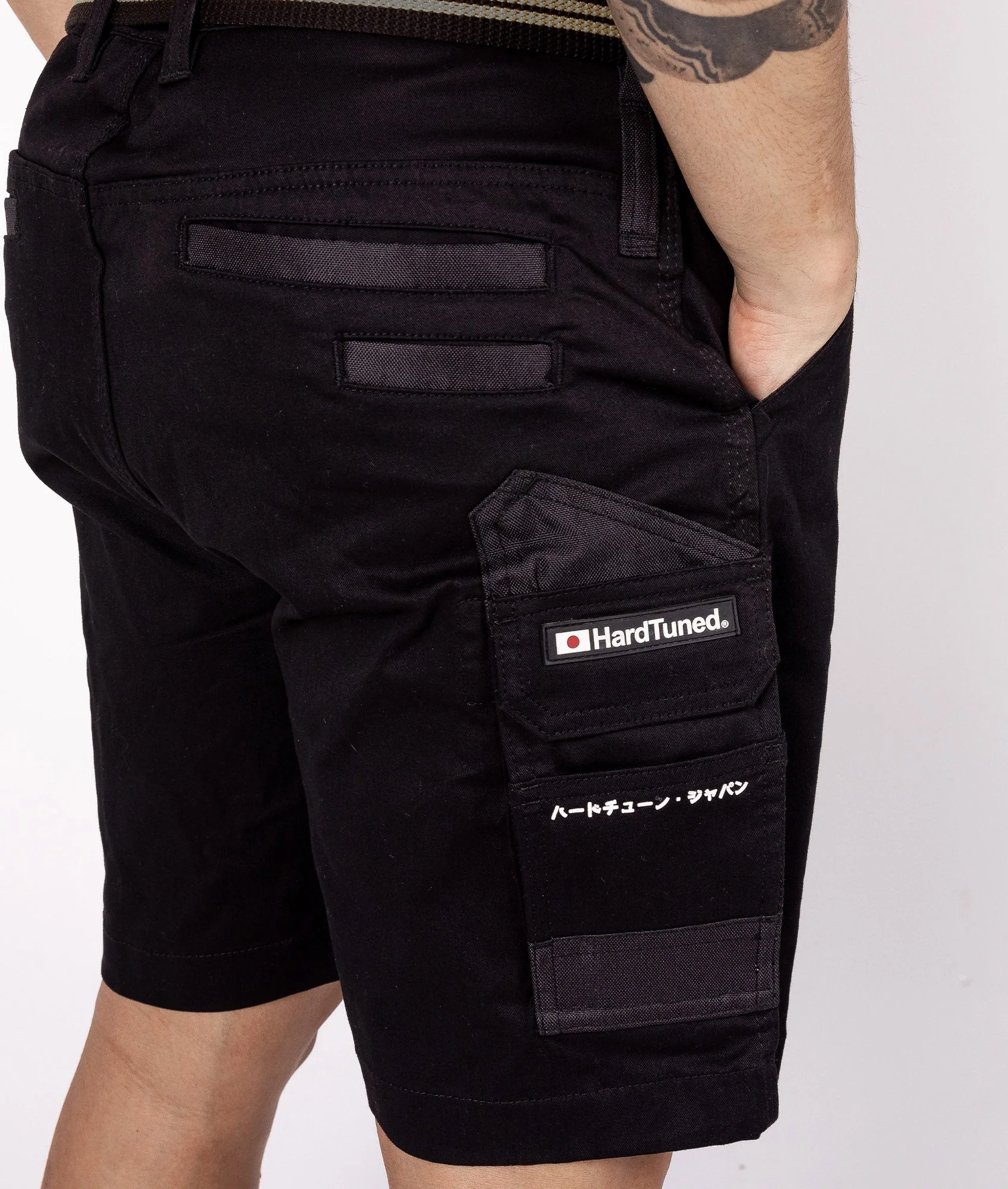 HardTuned Pitstop Cargo Shorts - Black - Image 6