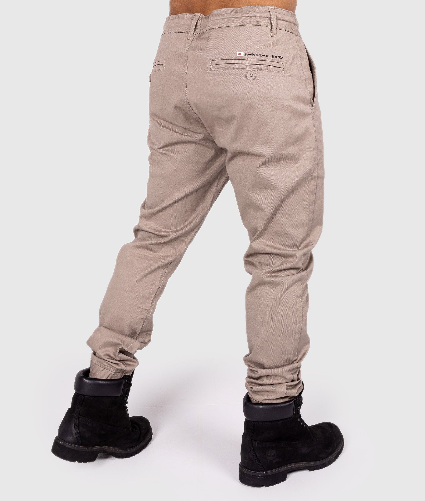 HardTuned Grid Cuffed Chinos - Tan - Image 4