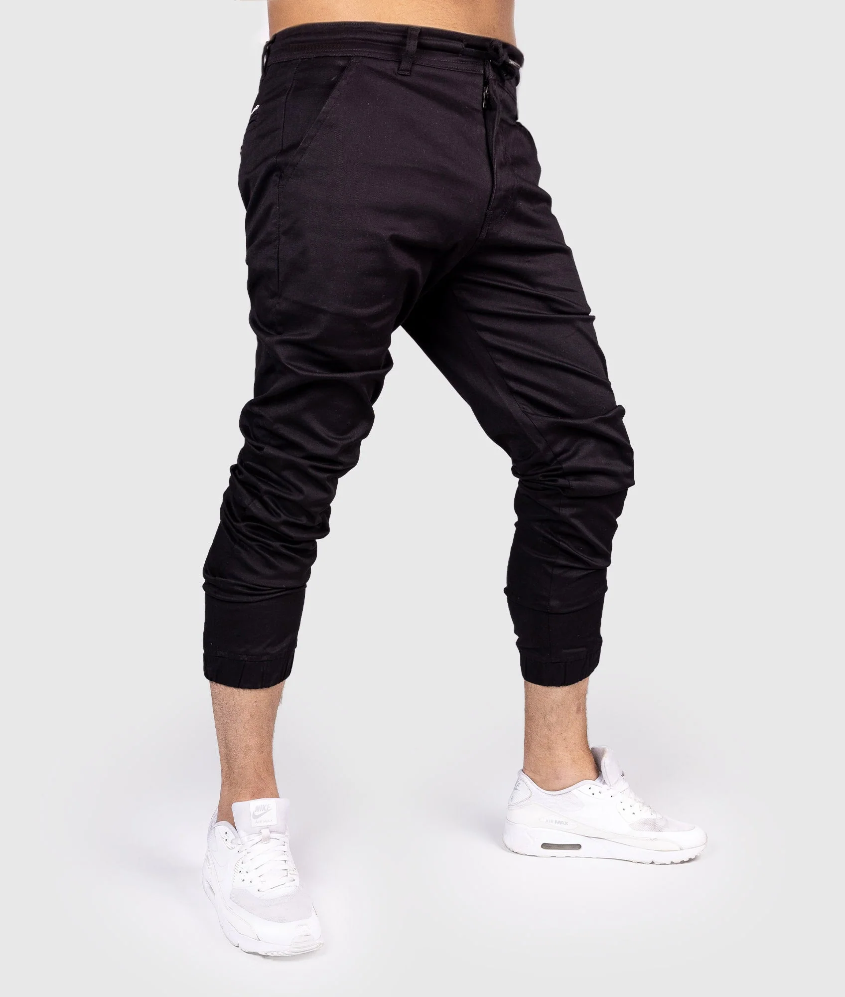 HardTuned Grid Cuffed Chinos - Black - Image 7