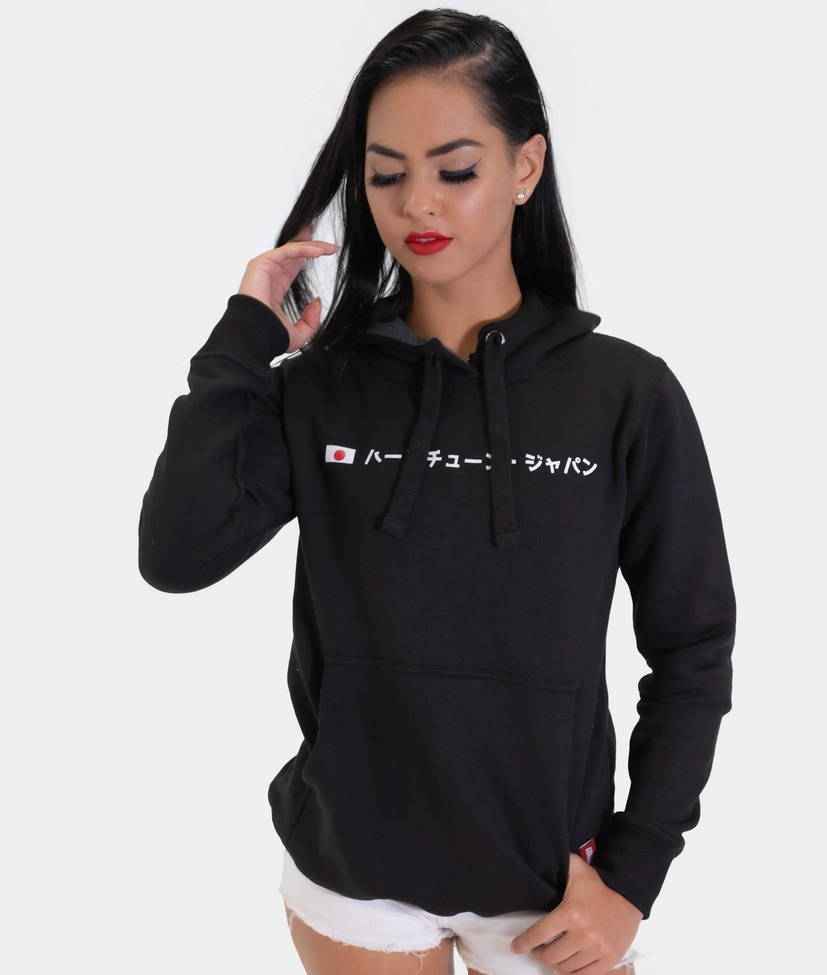HardTuned Kanji Womens Hoodie - Black - Image 7