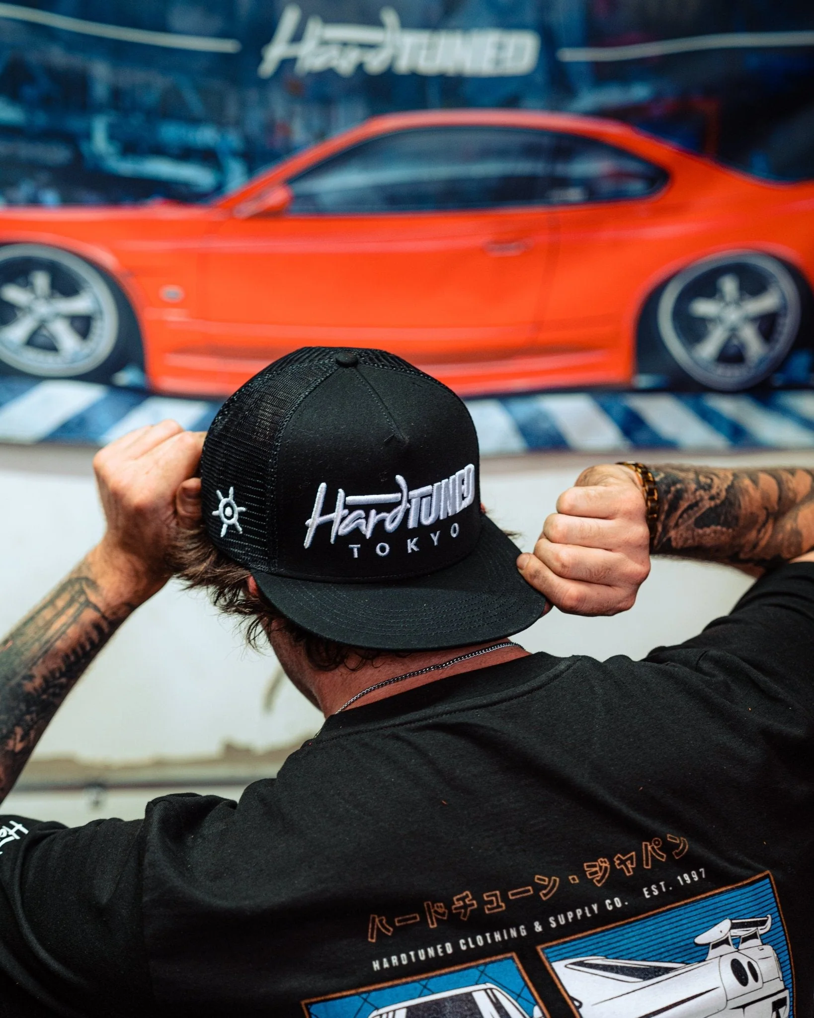 Hardtuned Tokyo Black Flat Brim Cap - Image 2