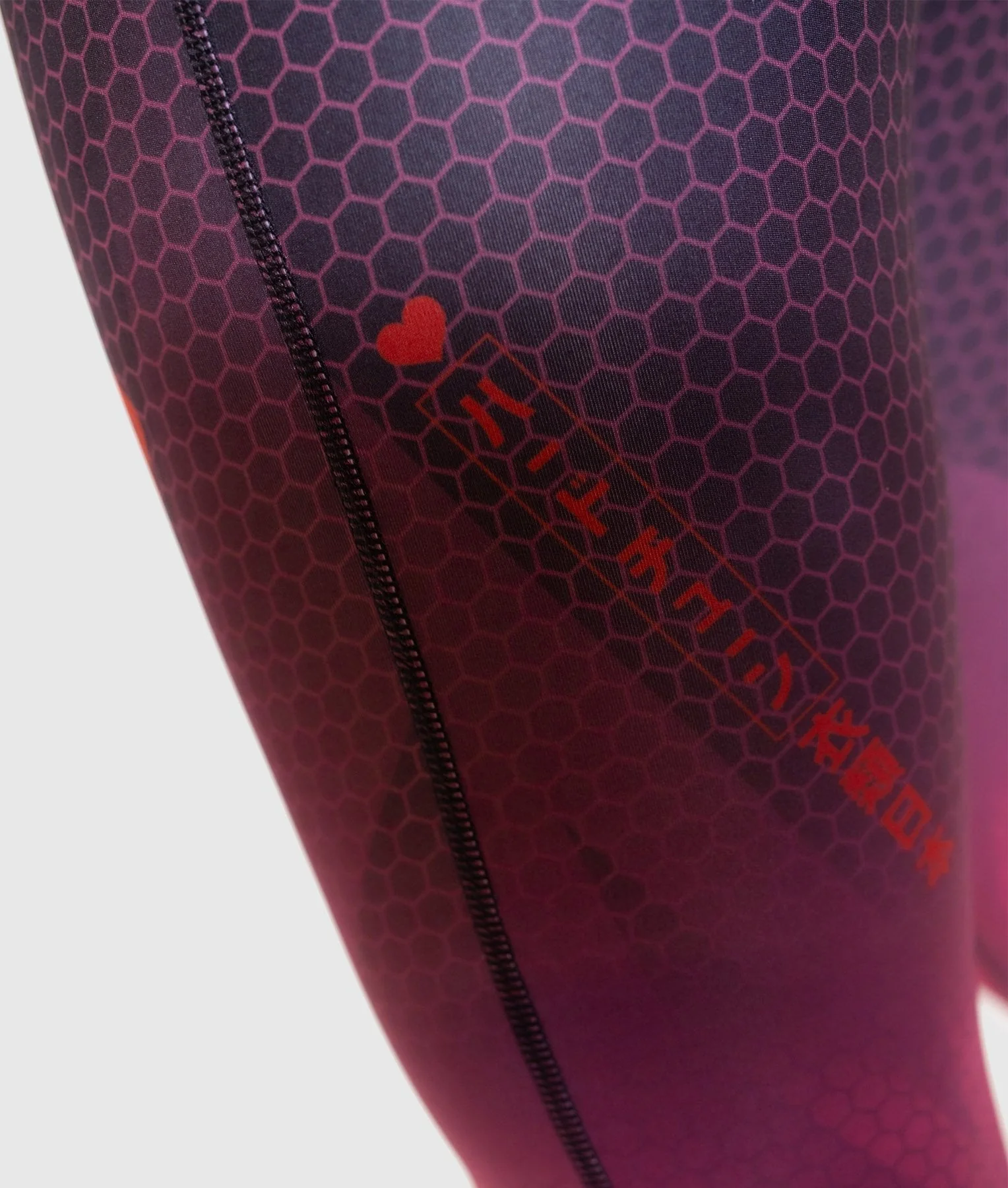 Hex Contour Leggings - Plum - Image 5