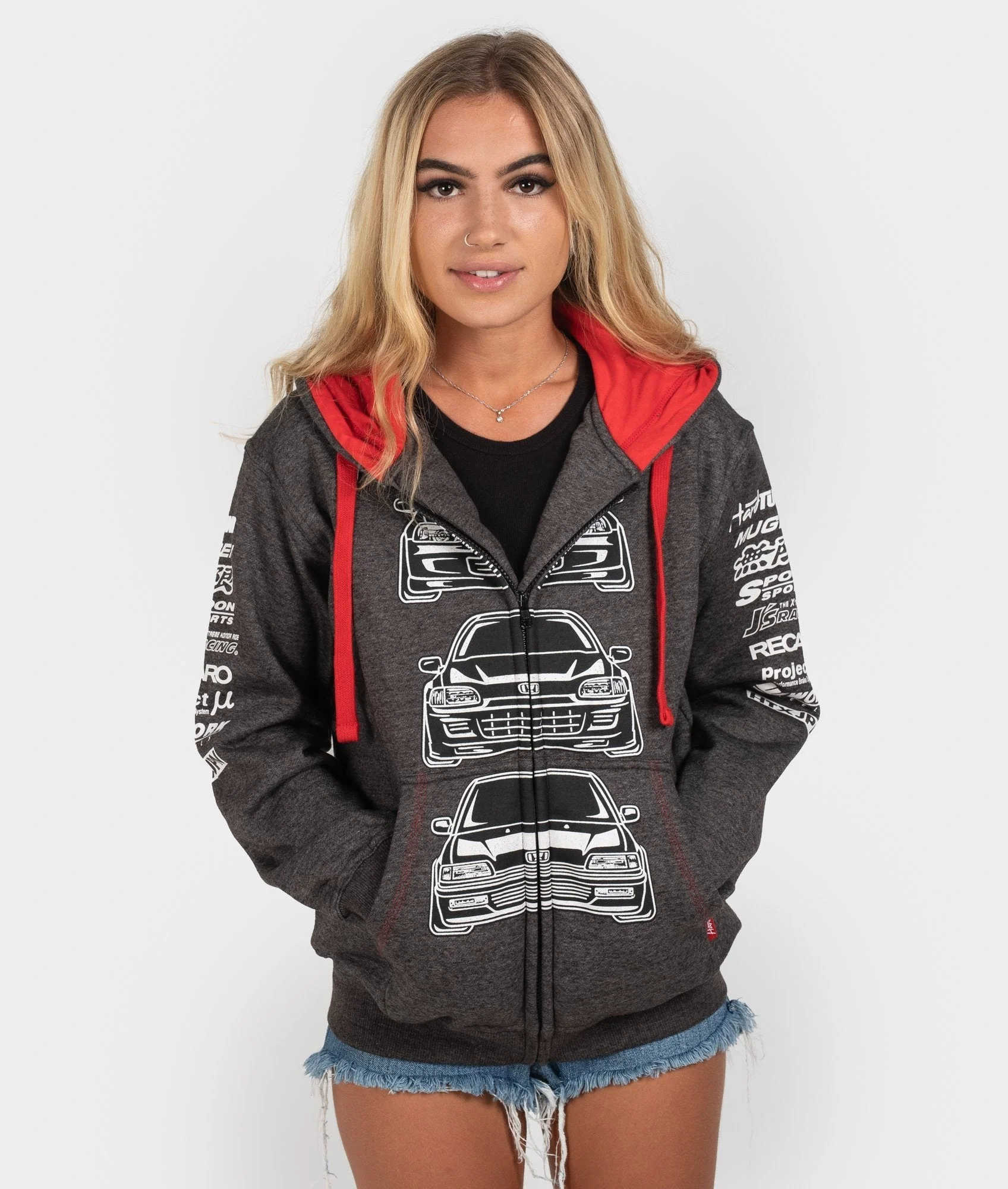Honda Civic EK, EG, ED Womens Hoodie - Image 4