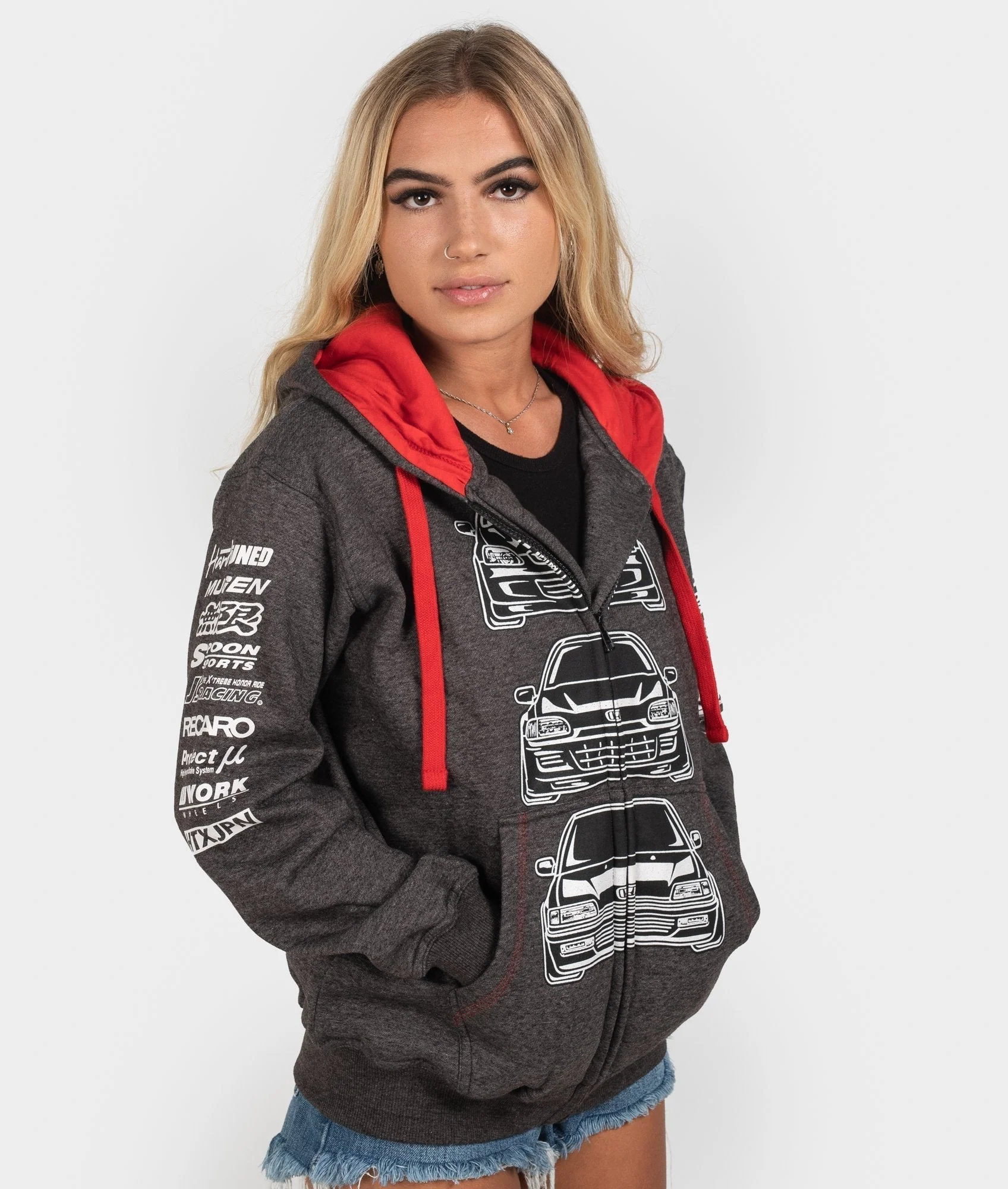 Honda Civic EK, EG, ED Womens Hoodie - Image 6