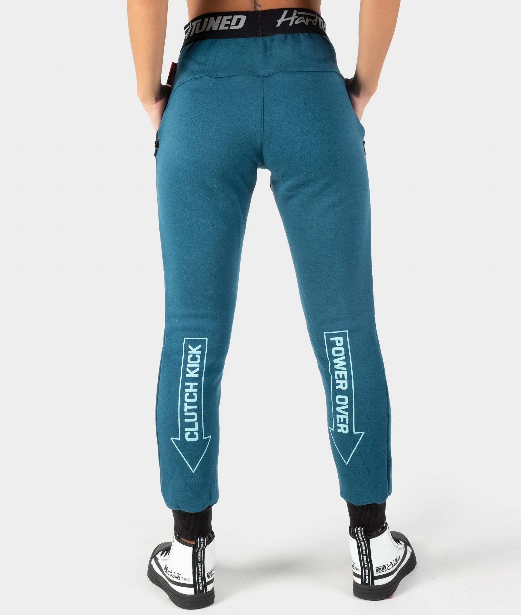 Ladies Power Over Trackies - Teal - Image 3