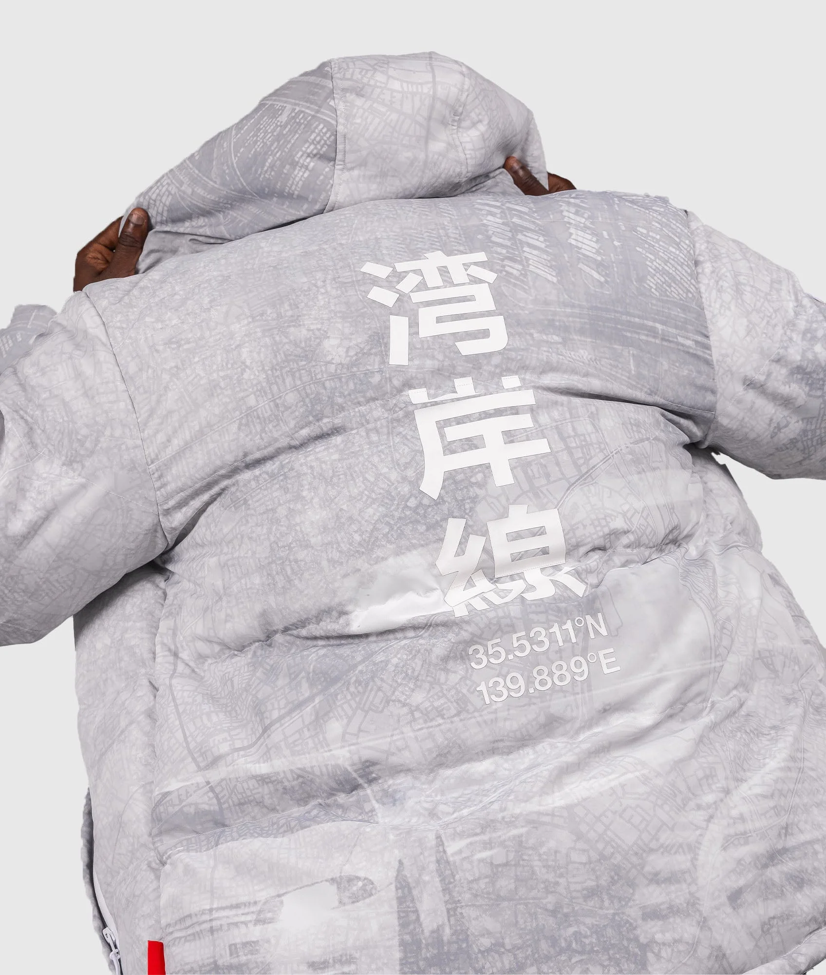 Mens Shuto White Puffer Jacket - Image 11