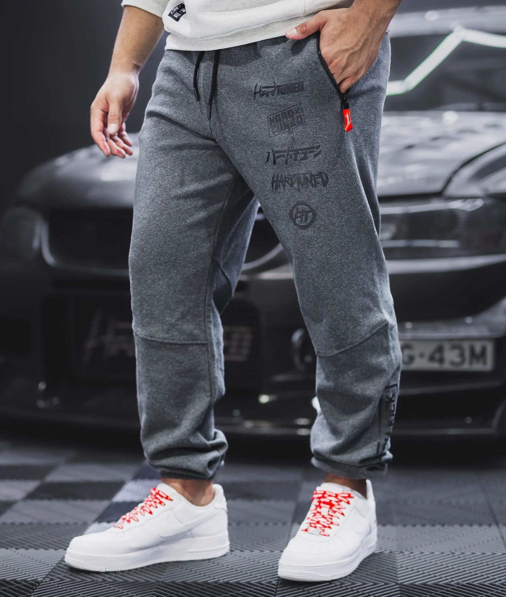 Clutch Kick P1 Fleece Track Pants - Charcoal - Image 2