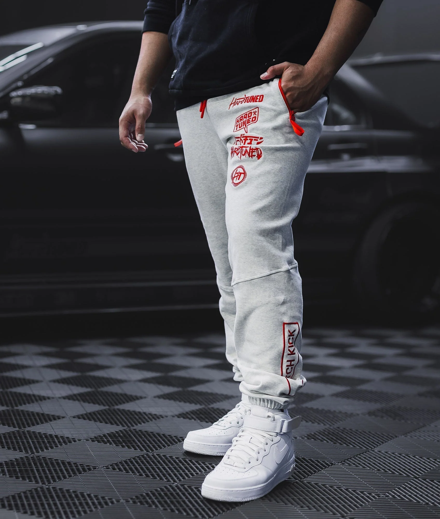 Clutch Kick P1 Fleece Track Pants - White - Image 2