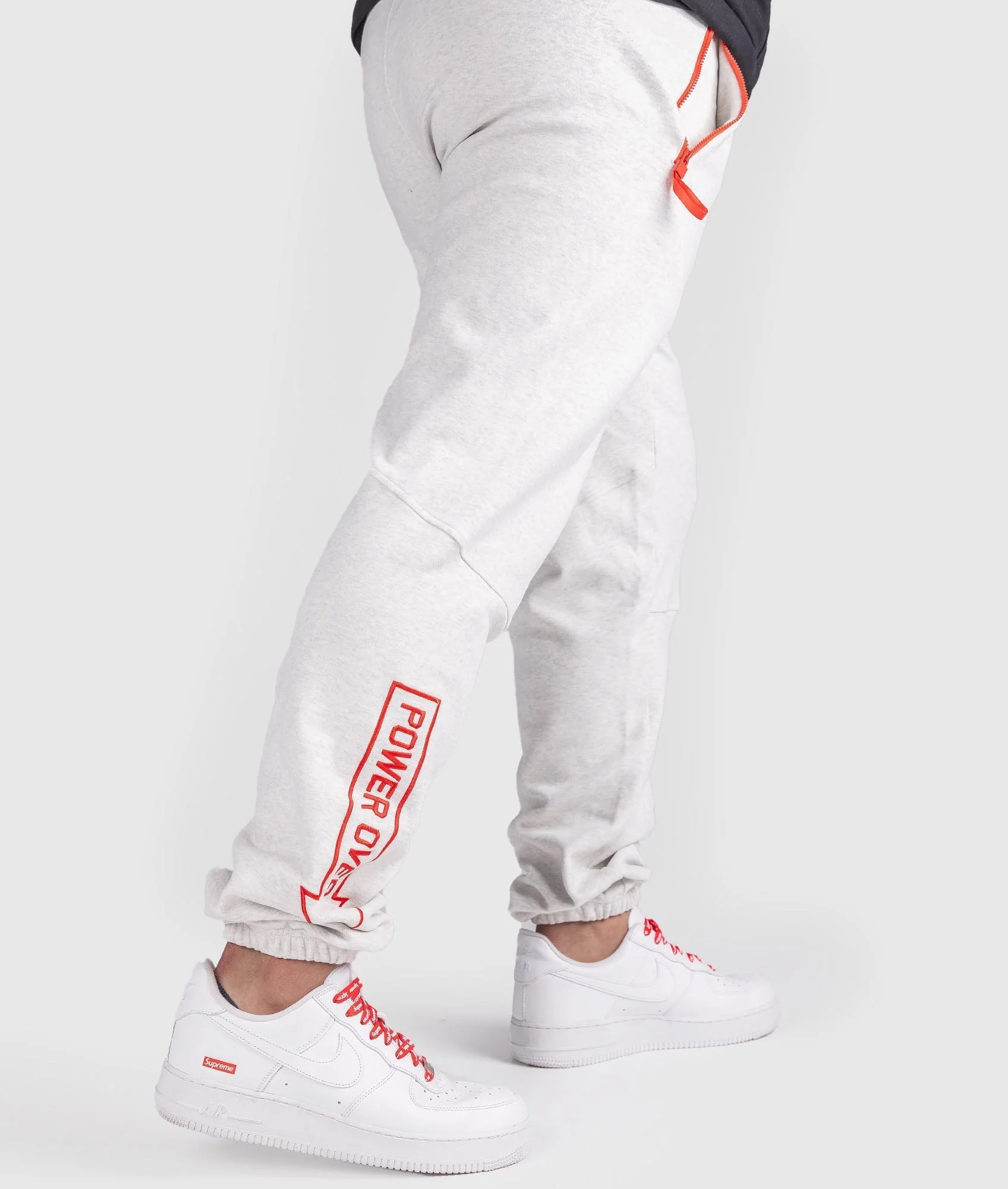Clutch Kick P1 Fleece Track Pants - White - Image 4
