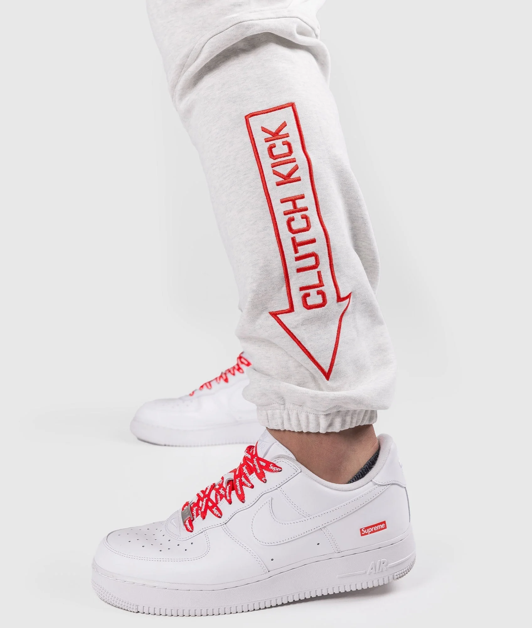 Clutch Kick P1 Fleece Track Pants - White - Image 6