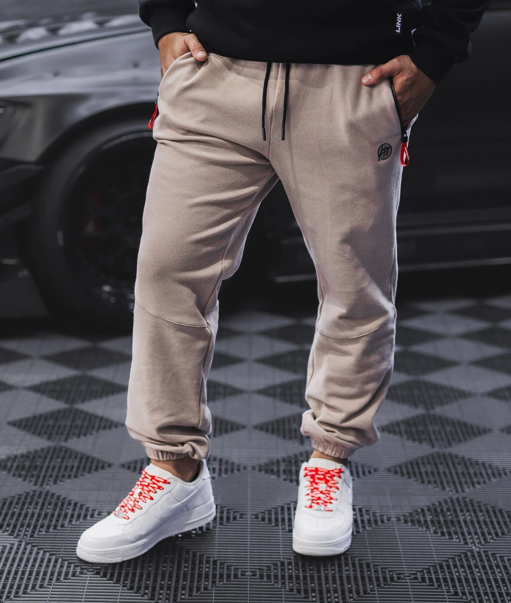 Katakana P1 Fleece Track Pants - Latte - Image 2