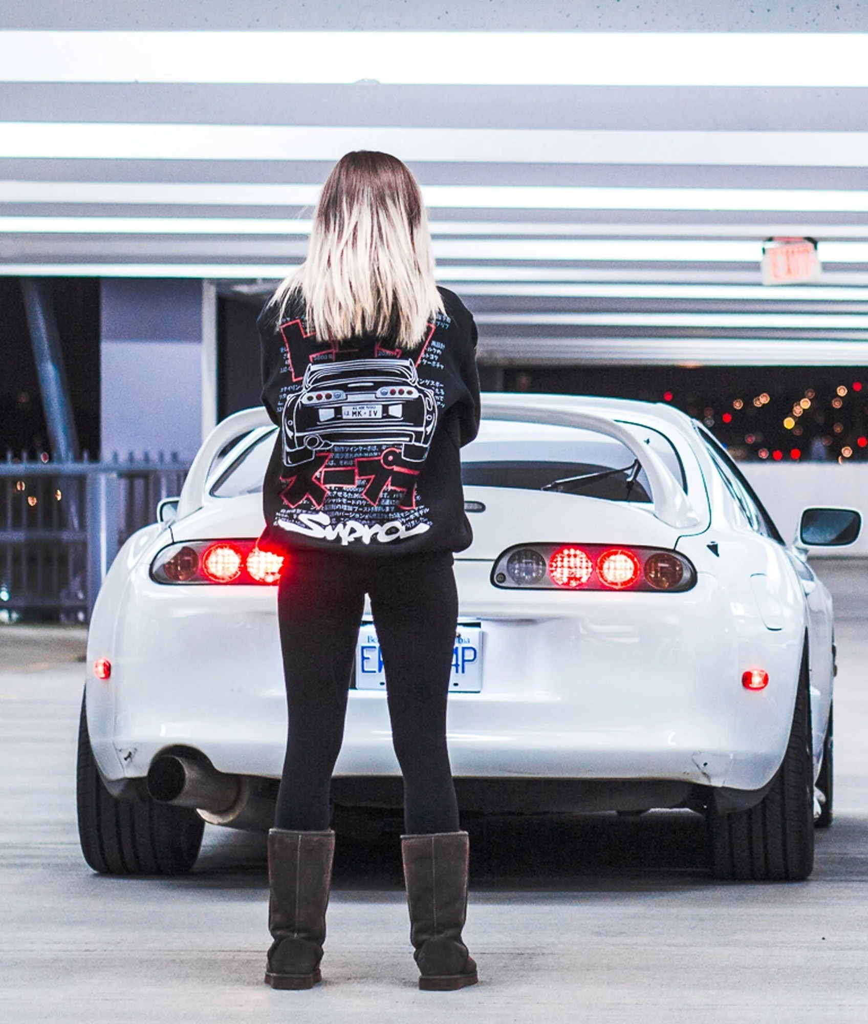 Toyota Supra MKIV Womens Hoodie - Image 2