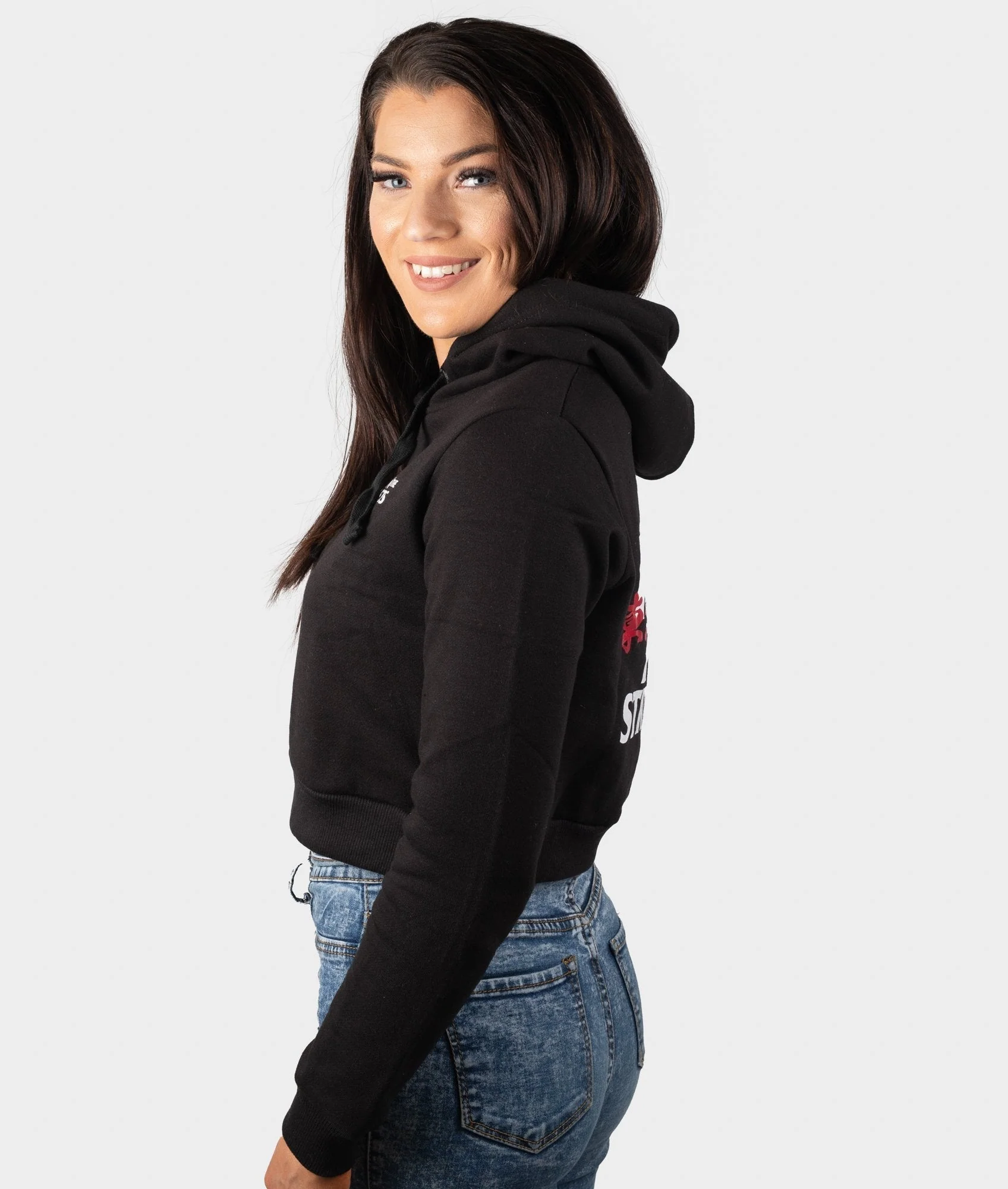We Run The Streets Womens Cropped Hoodie - Image 7