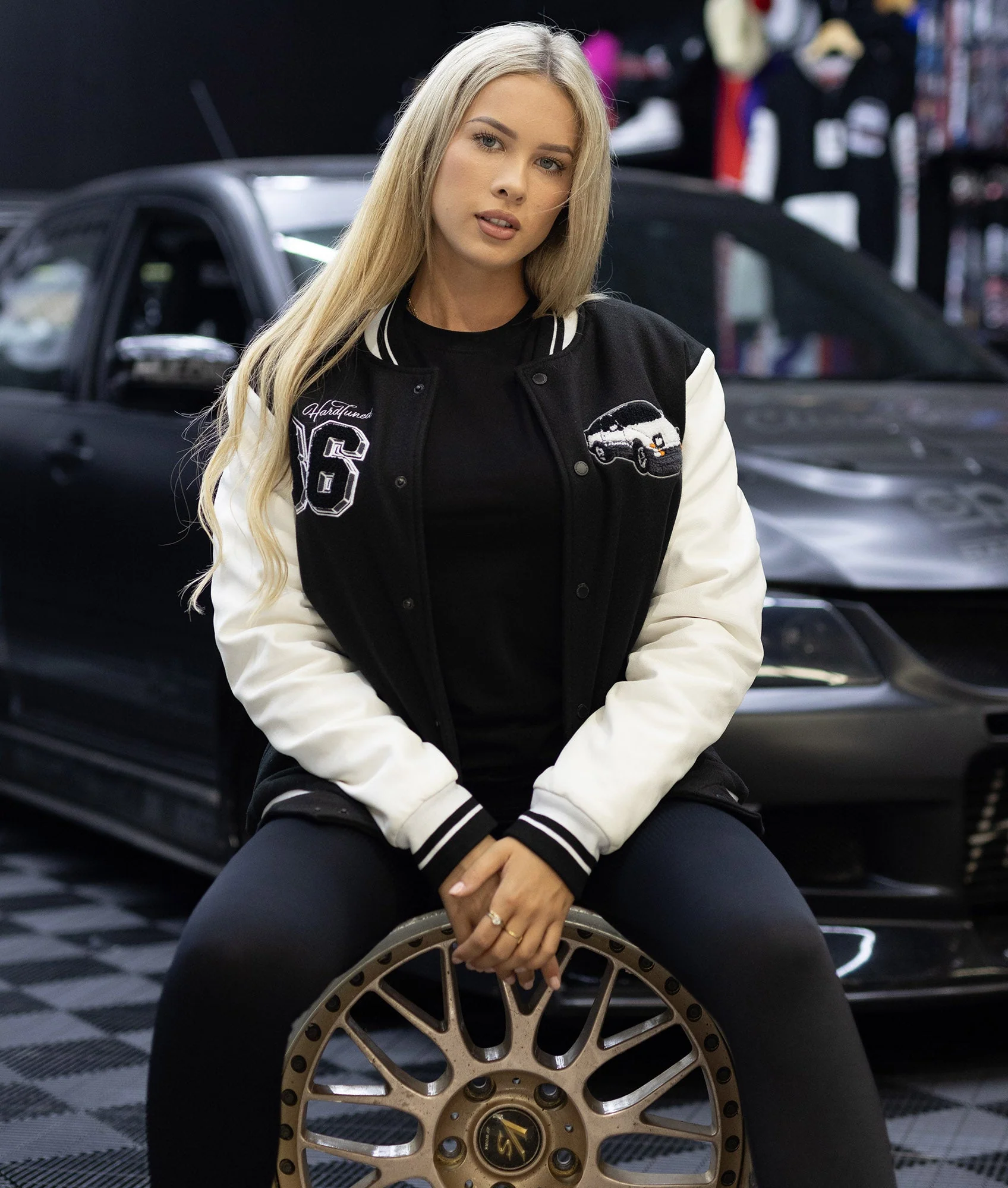 Womens AE86 Drivers Club Varsity Jacket - Image 6