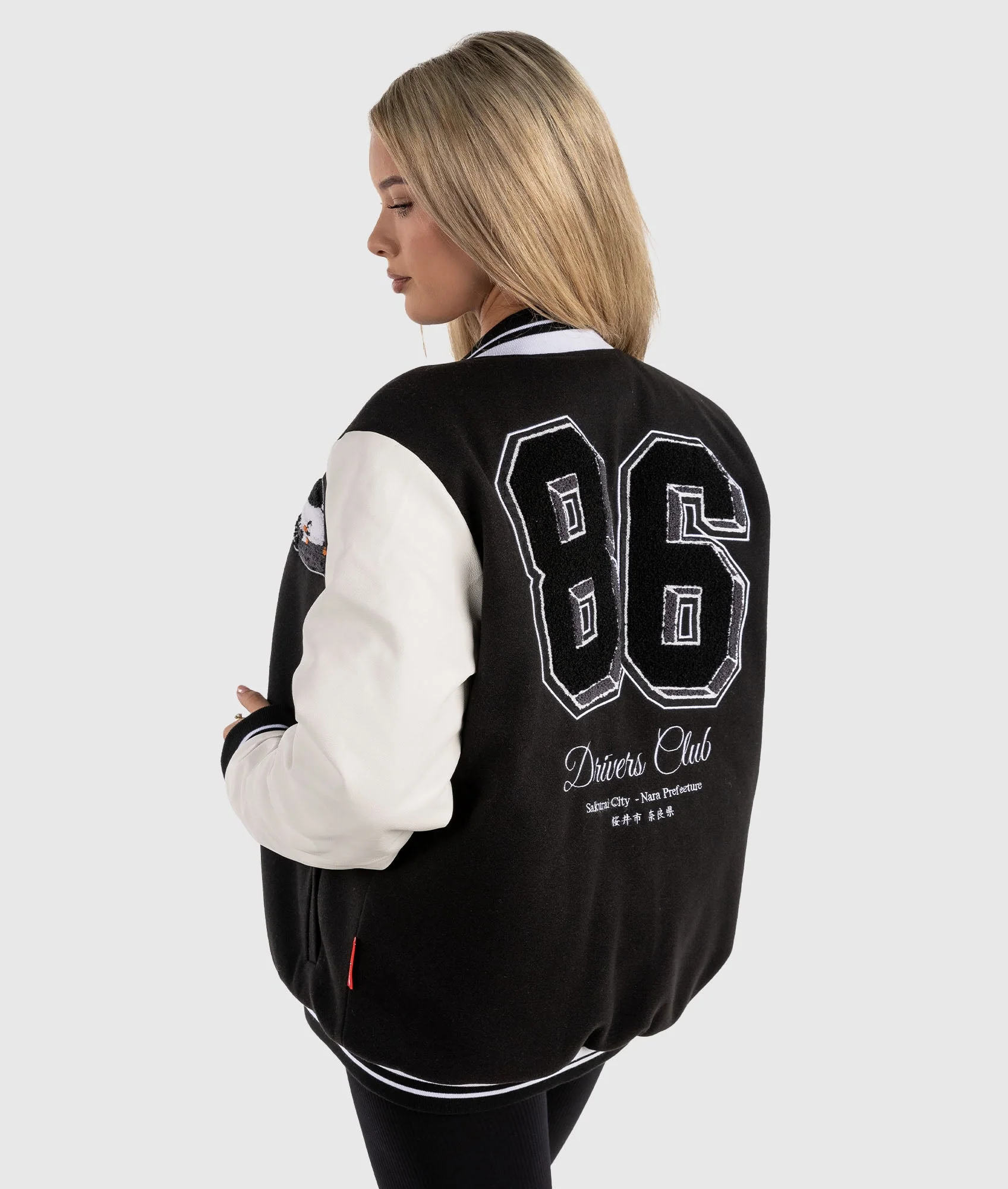 Womens AE86 Drivers Club Varsity Jacket - Image 8