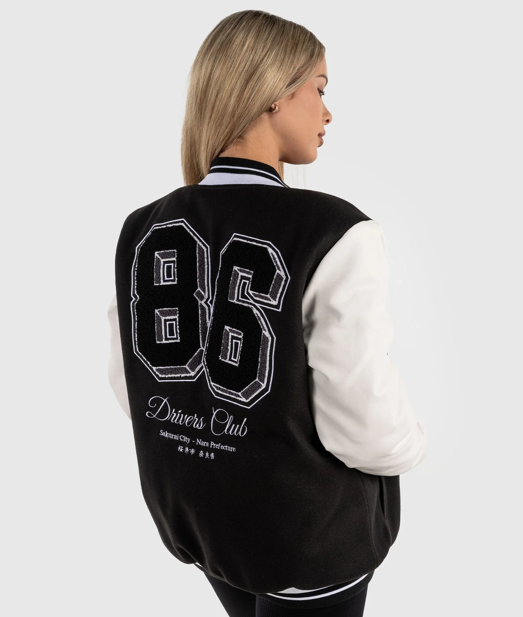 Womens AE86 Drivers Club Varsity Jacket - Image 9