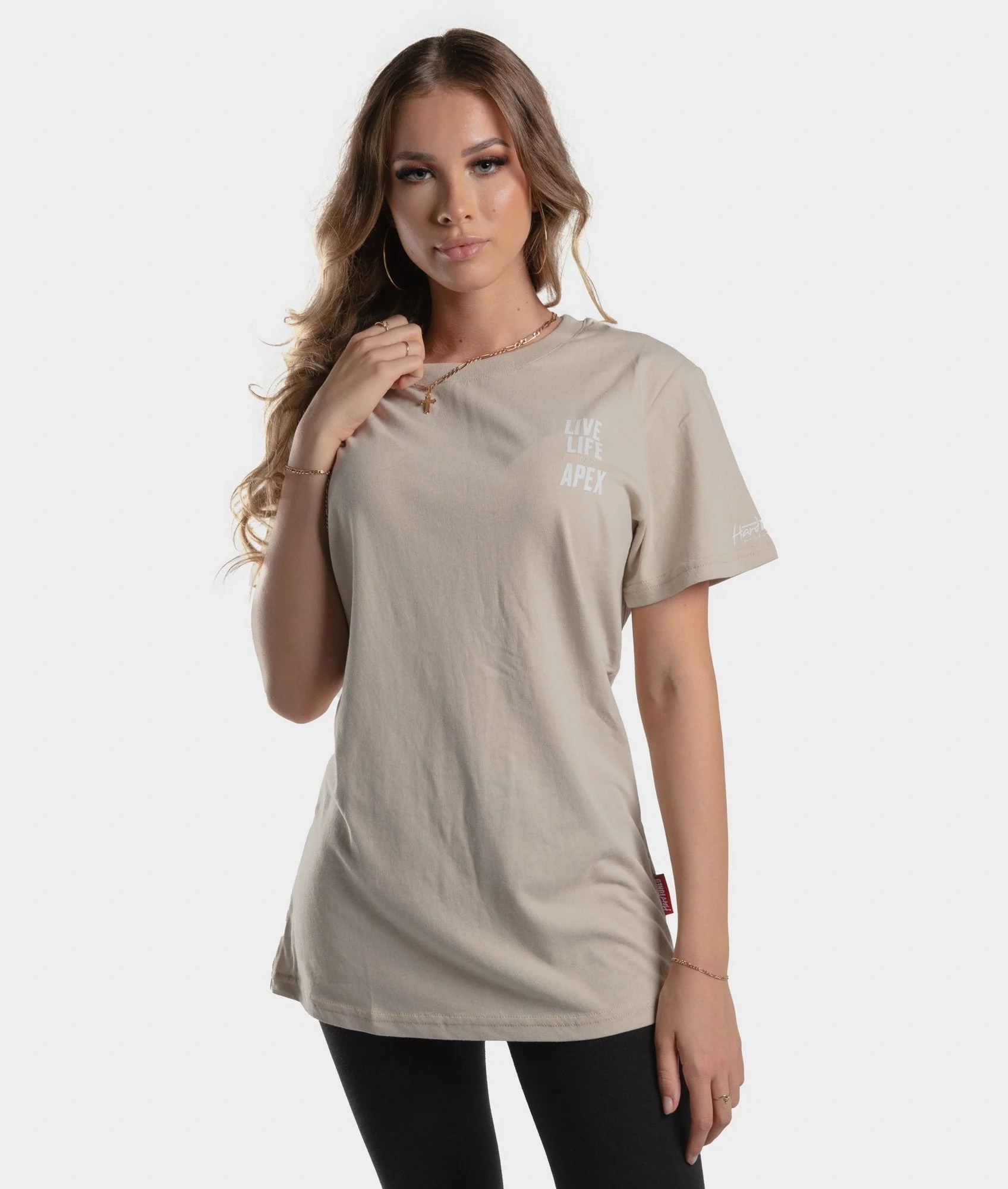 Womens Life on the Apex Tee - Tan - Image 7