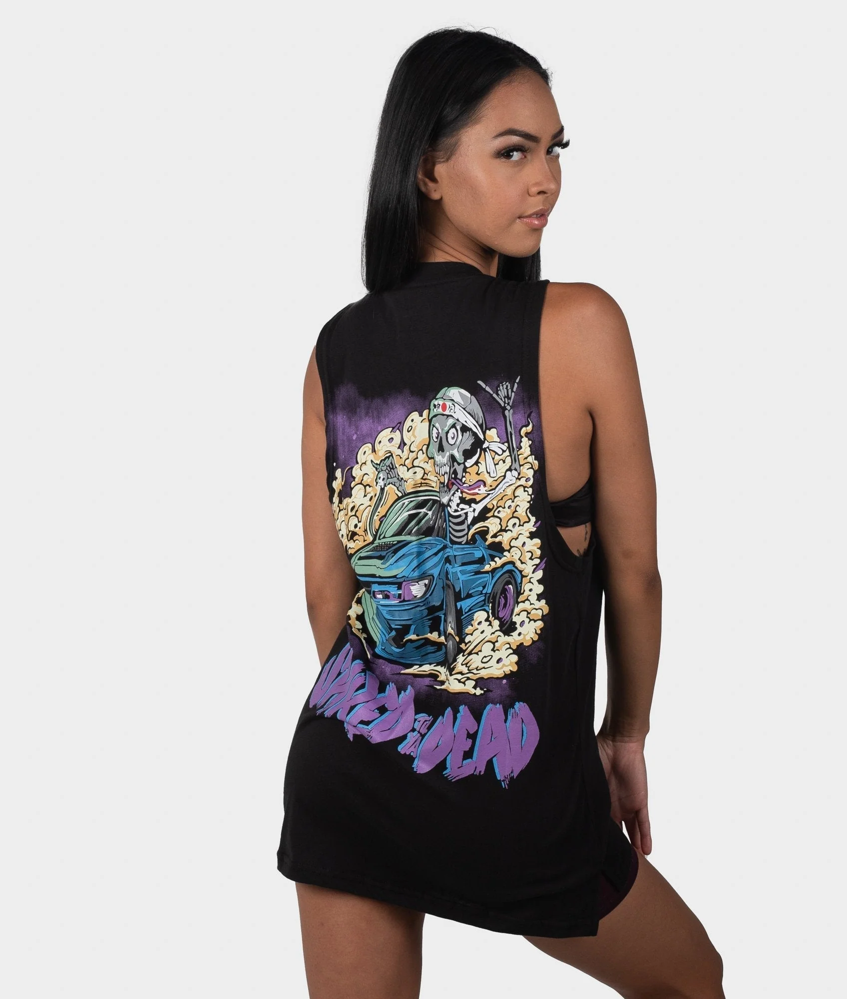 Womens Shred Till Ya Dead Tank Top - Image 4